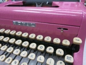 Pink Royal Typewriter