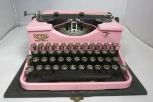Royal Portable Typewriter in Pink from the 1920's