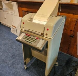 Teletype 28KSR Machine, Karl Business Machine props.